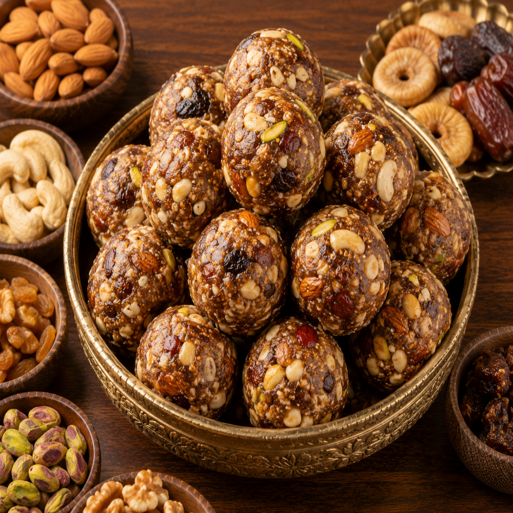 Dry fruit laddu/డ్రై ఫ్రూట్స్ లడ్డు